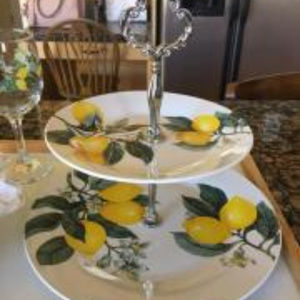 Two Tier Lemon Plate Stand